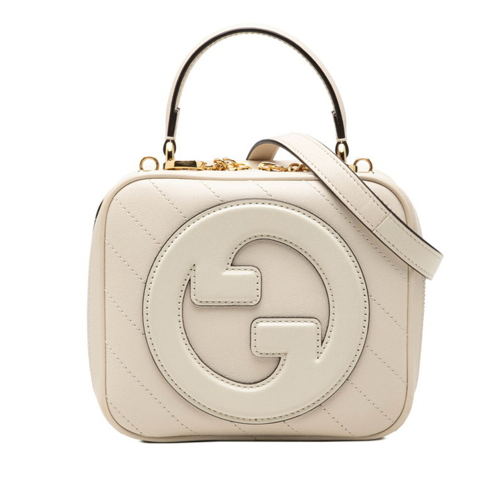 Gucci Blondie Handbag Shoulder Bag 2WAY 744434 Ivory Leather Women's GUCCI